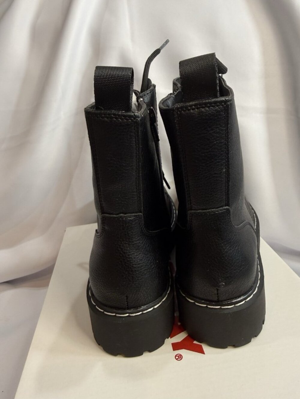 UnionBay Combat Boots Womens Size 8 Black Side Zip Up NEW Shoes - Picture 5 of 7